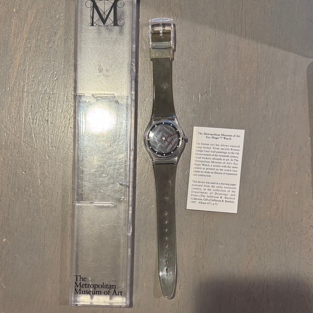 Metropolitan Museum of Art “Eye Magic”watch with Case - Vintage - Rare